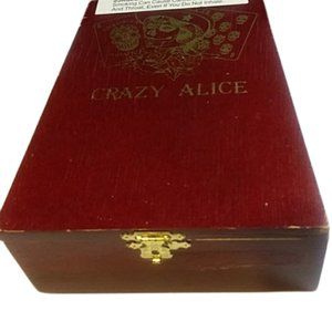 Crazy Alice Empty Wood Cigar Box
